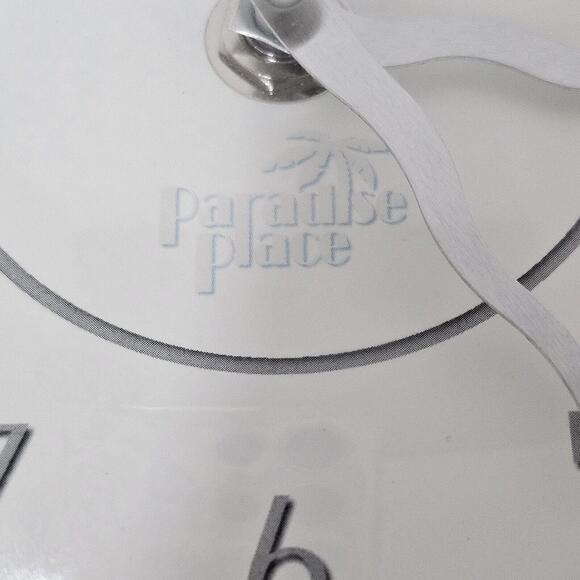 Vtg Paradise Place Lucite Seashell Acrylic Resin Wall Clock 8" - Picture 7 of 8